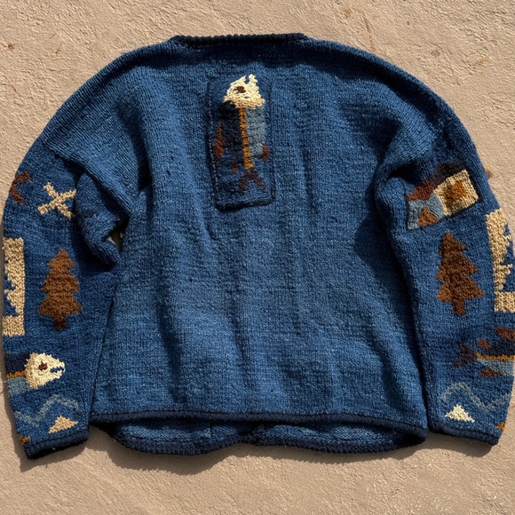 Nomadic Traders Jacket with Blue and Brown Patterns - Picture 2 of 3